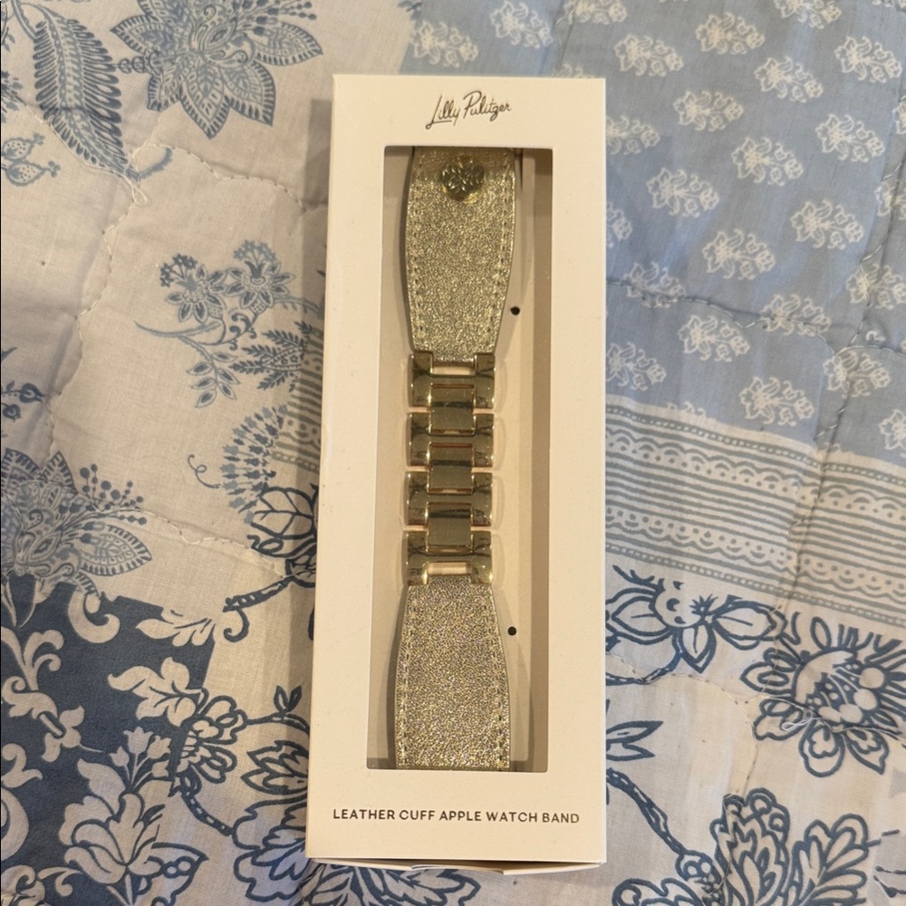 Lilly Pulitzer Shimmering Gold Leather Watch Band